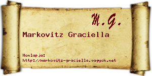 Markovitz Graciella névjegykártya